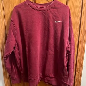 NIKE unisex burgandy sweatshirt size XL Preworn but only a couple of times.